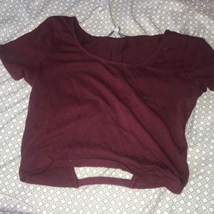 Maroon crop top